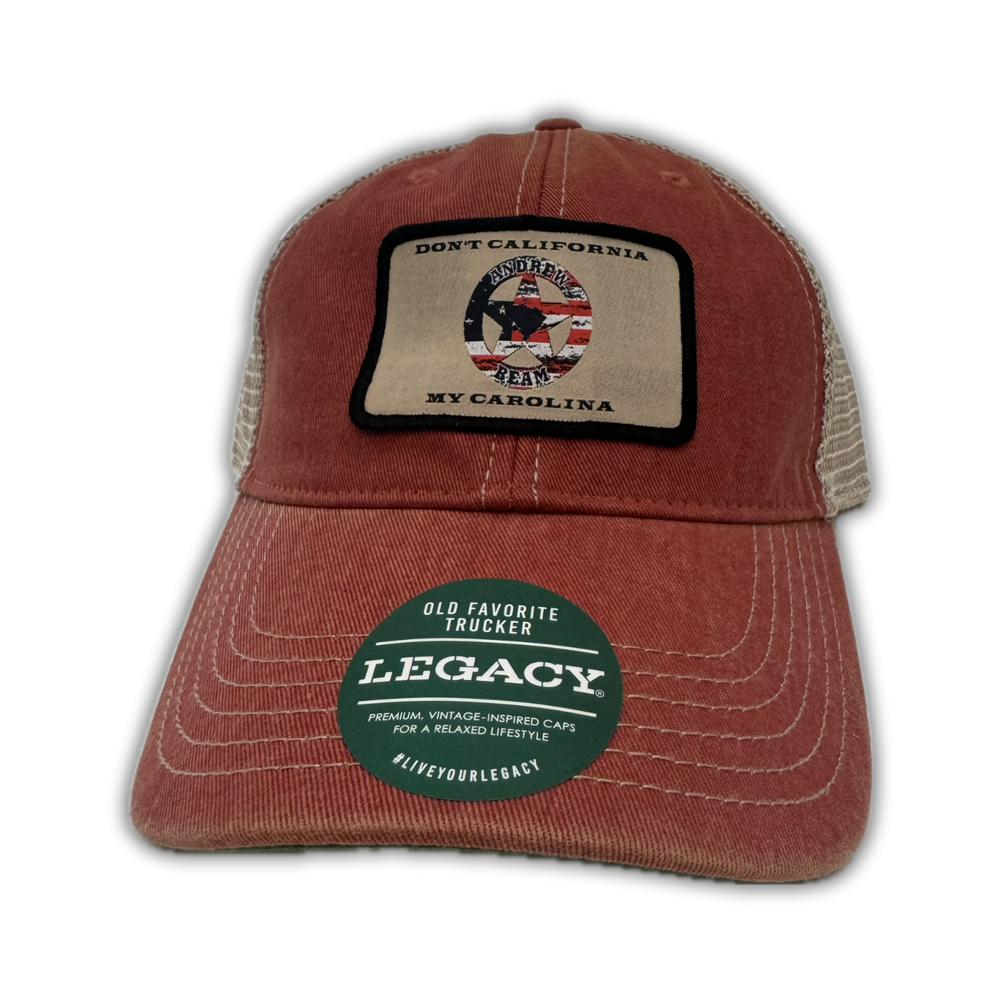 "Don't California My Carolina" Unstructured Patch Hat - Red